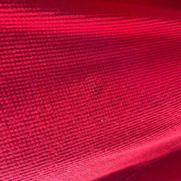 Lauren Ralph Lauren Red Cotton V-Neck Button Academia Midi Flare Dress Small - Picture 15 of 17